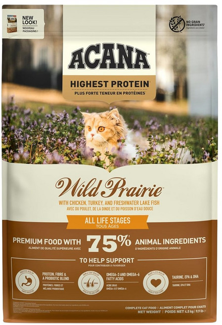 ACANA 愛肯拿 全齡貓 無榖配方飼料, 放養雞肉 + 蔓越莓, 4.5kg, 1包