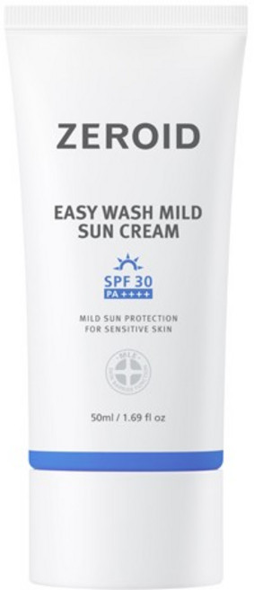 [제로이드] 이지 워시 마일드 선크림 SPF30/PA++++ 50ml, 1개