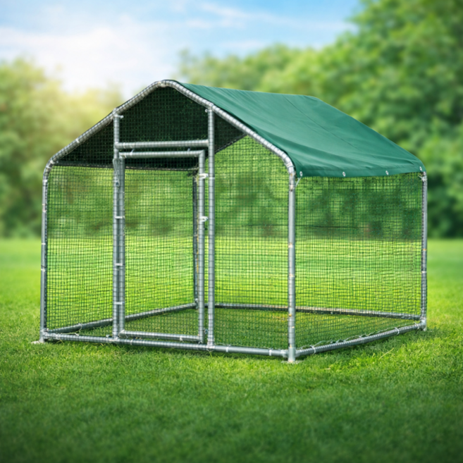 노바펜스 튼튼한 대형 닭장 철조망 양계장 사육장 가정용 이동식 울타리 농장용 조류, 1세트