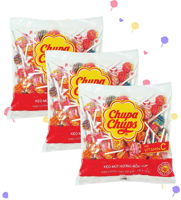 츄파춥스 막대사탕 180개입(60개X3봉지), 558g, 3개