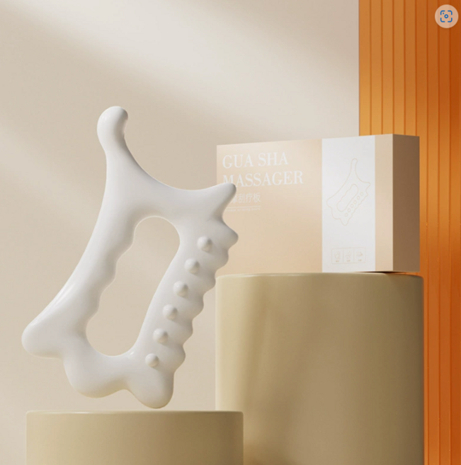 예셀 바디 얼굴 괄사마사지 1+1 스크래퍼 V라인 목 종아리마사지, 2개