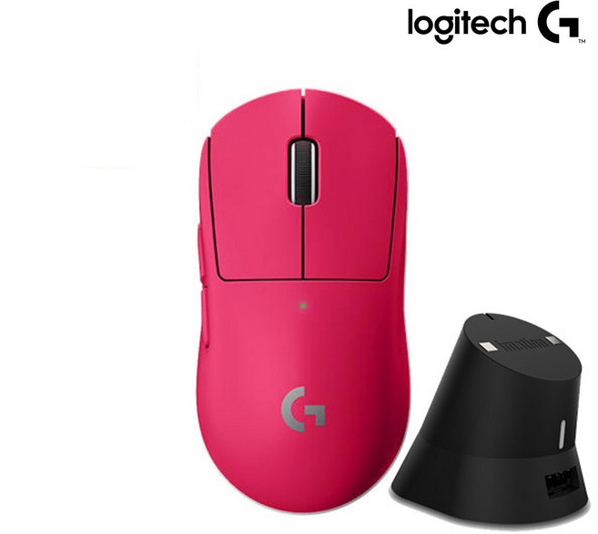 로지텍 지슈라2 G PRO X SUPERLIGHT 2 게이밍 무선 마우스 + 이메이션 충전독 세트, 지슈라 2 핑크 + 블랙 충전독