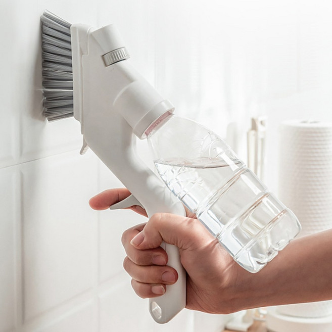 페트병결합 분무기 다용도 욕실청소도구 타일틈새 창문 청소솔 4종 브러쉬, 화이트 버블핸드 건, 1개