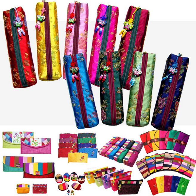 (주)파앤카코리아 P21.칠색누비필통(대) 파우치형 필통, 블루