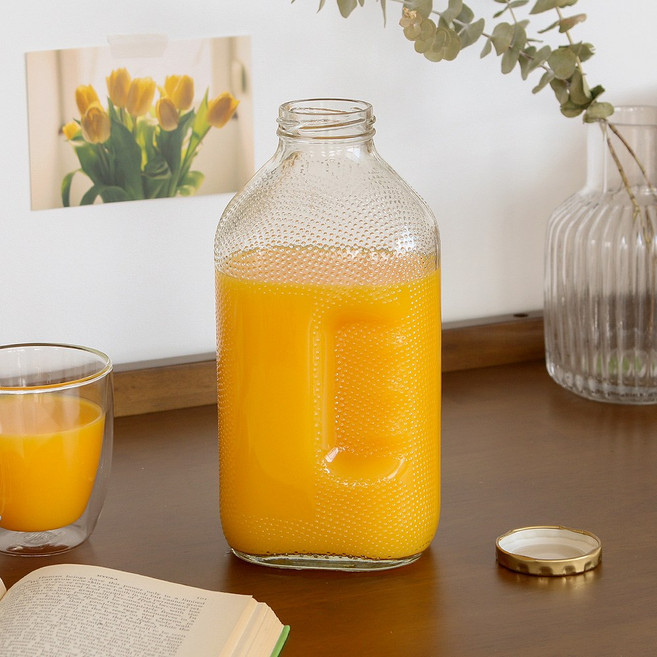 [F_M]델몬트 훼미리 유리병 4종 택1 감성레트로 카페템, 1.5L, 1개