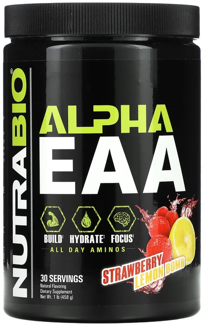 뉴트라바이오 알파 EAA 스트로베리 레몬 밤 458g 1lb 1개, 1세트 - 쿠팡