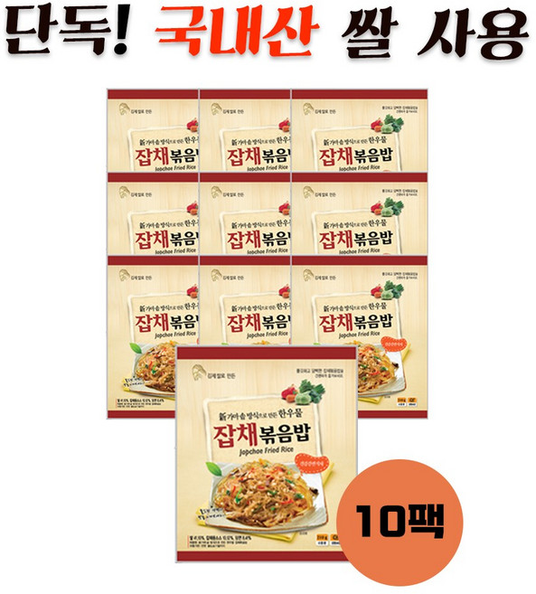한우물 오리지날 잡채볶음밥, 10개, 210g