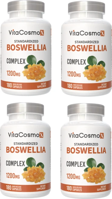 비타코스모 보스웰리아 가자 추출물 보스웰리아 캡슐 VitaCosmoX Boswellia Serrata Complex 1200mg 180 캡슐, 4개, 180정 - 쿠팡
