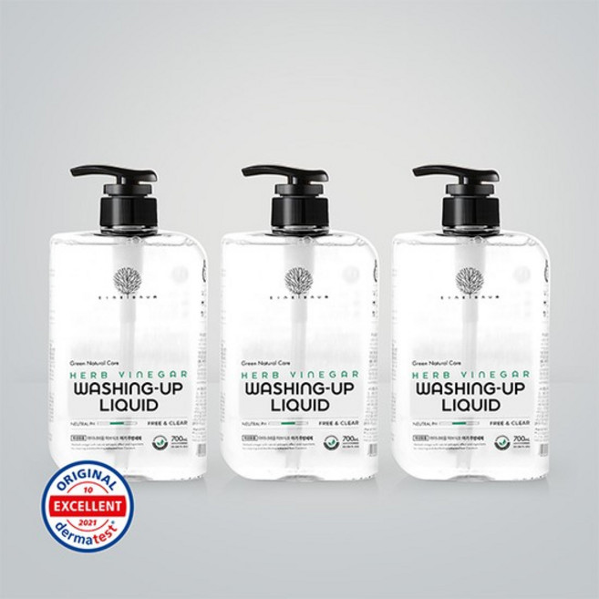 허브식초 신생아 아기 주방세제 700ml 3개세트, 액상형(시트러스), 액상형(허브가든)