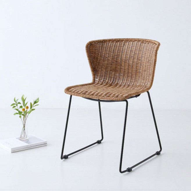 마켓비 알로타 의자 라탄 VS9206, 내추럴, 1개