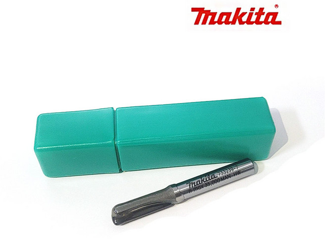 Makita(마끼다) 공구가이드 마끼다 733239-7 트리머 날 6mm 733239A7 평비트날 M3700M N3701 RT0700C, 1개