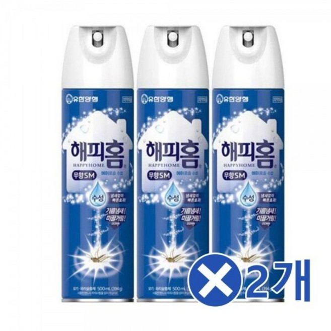 수성 무향 모기 에어졸 500ml 3개x2개 벌레스프레이, 1yh