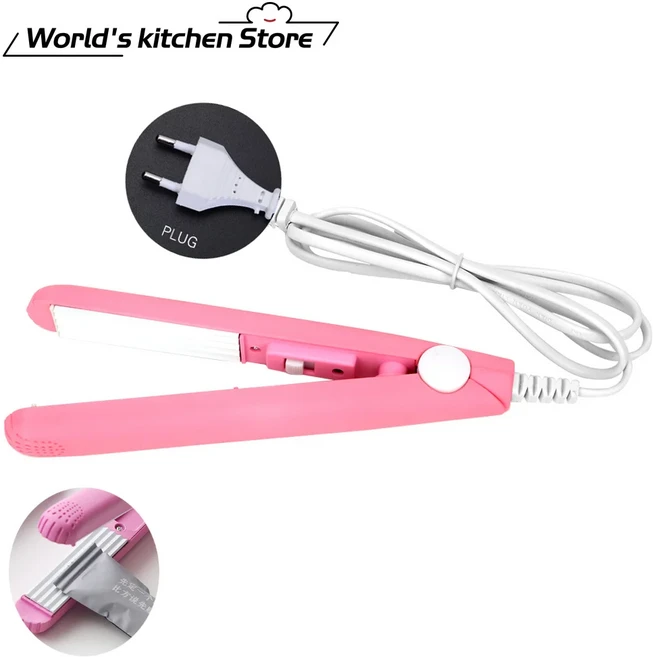 미니 휴대용 히트 씰링 기계 식품 진공 실러 인감 포장 플라스틱 임펄스 가정용 가방 클립 핸드, 01 European plug