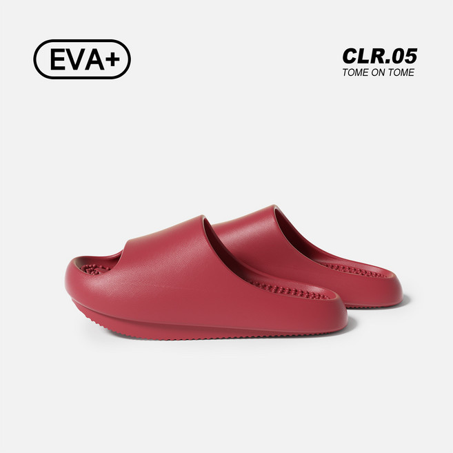 EVA+ 足弓支撐拖鞋 夏季室內居家防滑, 10 cm, 紅色  23  23.5 適合22.5  23CM穿