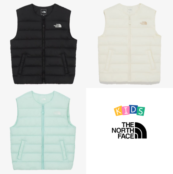 [정가 118000원] 노스페이스 키즈 공용 에센셜 온볼 패딩 조끼 베스트