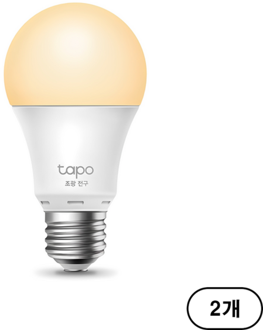 타포 스마트 Wi-Fi 멀티 컬러 조광 전구 8.7W, 전구색, 2개