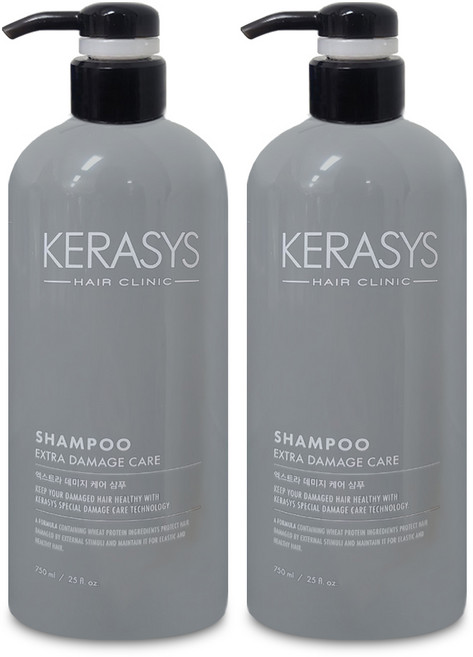 케라시스 엑스트라 데미지케어 모발손상방지 샴푸 750ml, 2개