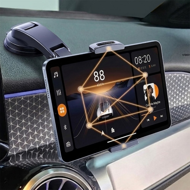 초강력 흡착 대시보드 태블릿 거치대 차량용, 블랙, 1개