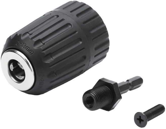 드릴척 임팩 렌치 겸용 육각생크 원터치키리스척 세트 13mm, 1세트