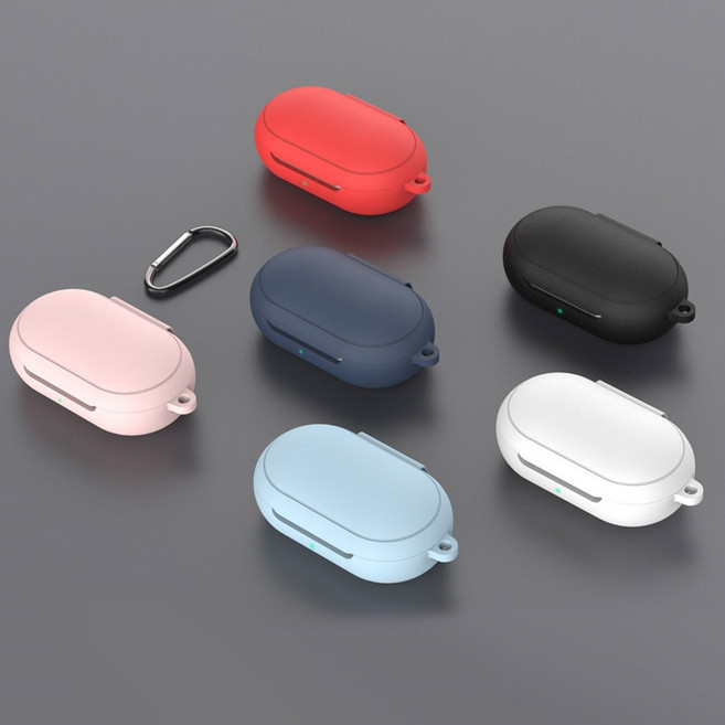 갤럭시 버즈 컬러 실리콘 케이스, 실리콘_블랙, 1개