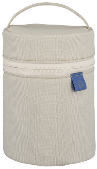 ZOJIRUSHI 象印 Food Jar 保溫保冷袋 S尺寸 含餐具袋 SW-PC01CM, 1個, 米白色