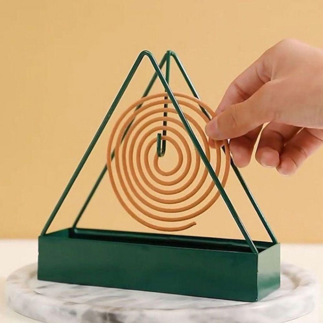 삼각 태우는 모기향 걸이 연소기 거치대 받침대 받침, 01삼각향거치대-그린, 01삼각향거치대-그린