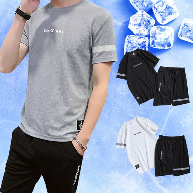 남성 상하의 세트 운동 헬스 런닝 편안한 반팔 반바지 편한 땀배출