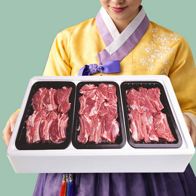 [1.8kg] 문경쑥돈 한돈 1등급 돼지갈비 선물용