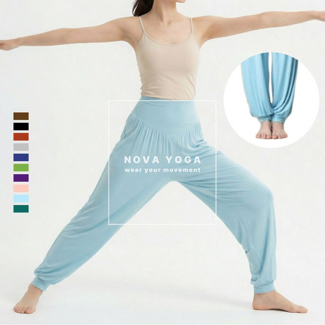 노바요가 여성 모달 하렘 조거 팬츠 항아리 요가 바지
