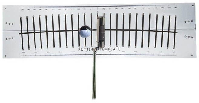 골프 퍼팅 연습 매트 가이드라인 교정 템플릿, 화이트 퍼팅 템플릿(가이드라인), 1개