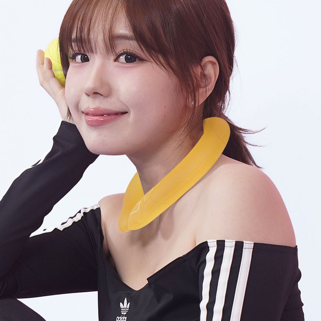 Laki 라키 아이스 넥쿨러 18도 자동냉각 넥밴드, 1개, 엘로우