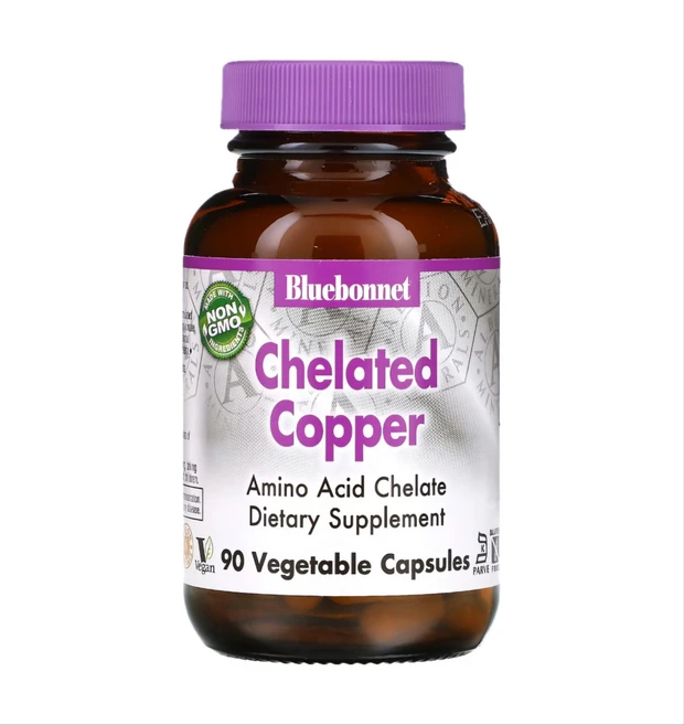 블루보넷 킬레이트 코퍼 구리 90정 베지캡슐, 1개 - 쿠팡