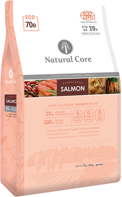 네츄럴코어 강아지 에코70 유기농 70% 사료, 1개, 7kg, 연어