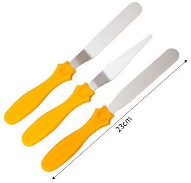 미니스패츌러 스페츌러 주걱 스패츌러 미니 케이크 도배, 3개, A_주걱 3개 세트