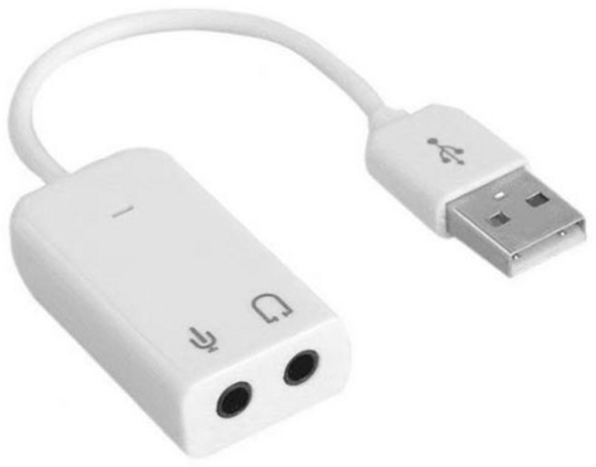 (티테크놀로지) USB Virtual 7.1 채널 사운드 카드 케이블형 화이트 (T-USOUND71CW)