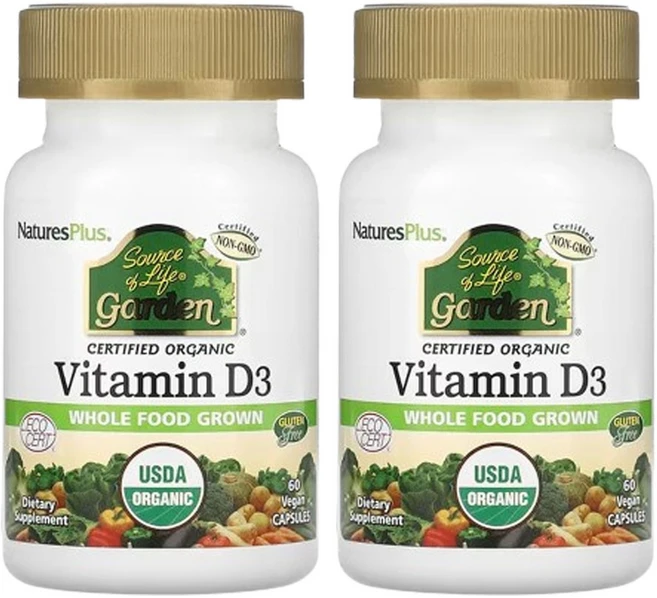 네이처플러스 Source of Life Garden Vitamin 비타민 D3 60정 2팩, 2개 - 쿠팡