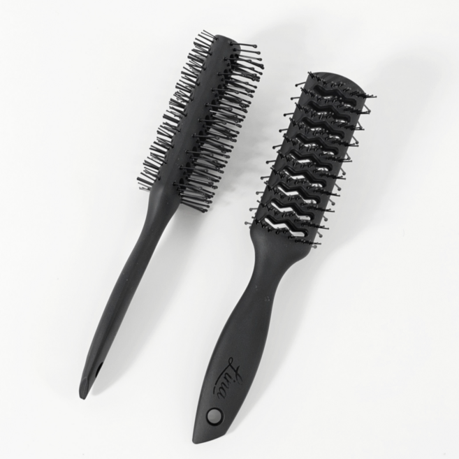 리나 양면 벤트브러쉬 드라이 볼륨 통풍 블로우 브러쉬 빗, 1개, 블랙