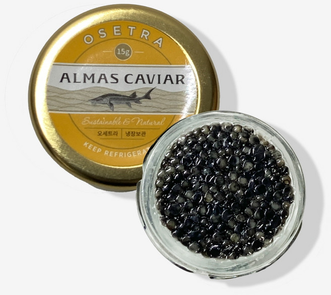 알마스캐비아 오세트라캐비어 철갑상어알 캐비아 15g, 없음, 1개