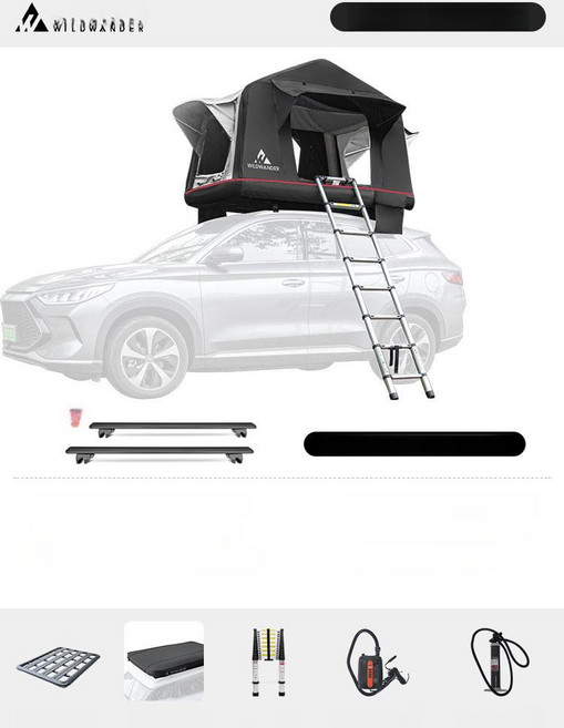 자이클랩 루프탑텐트 아이캠퍼 하드탑 피크 차박 캠핑, 기본 사용 인원, 스카이블랙 지붕 텐트 지붕 플랫폼 전용 크로스바