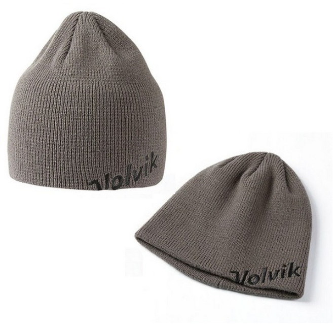 볼빅 골프 사선로고 남성 겨울 니트 비니 남자 방한용 모자 보온용품, 그레이, 1개