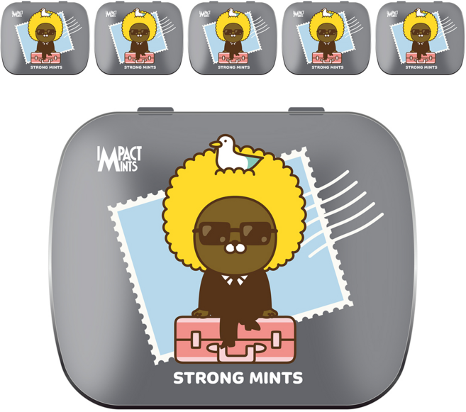 임팩트민트 카카오프렌즈 스트롱 민트 캔디, 6개, 15g