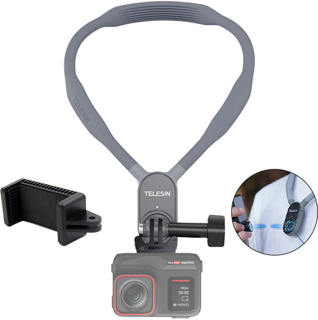 인스타360 ace pro 넥홀더 넥마운트 넥스트랩 목걸이 플렉시블 마그네틱 악세사리 + 스마트폰 홀더, 인스타360 에이스프로 넥마운트 / 일반, 1개