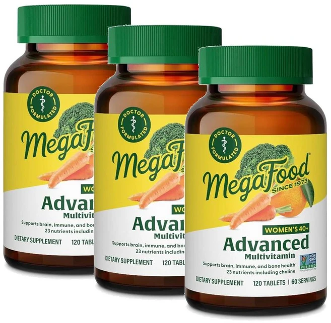 메가푸드 40세이상 여성용 어드밴스 멀티비타민 MegaFood Women 40+ Multivitamin, 3개, 120정 - 쿠팡