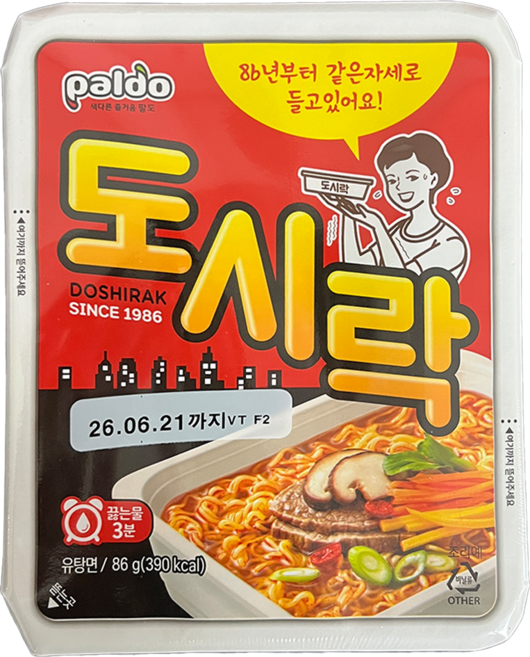 팔도 도시락 86 g, 12개