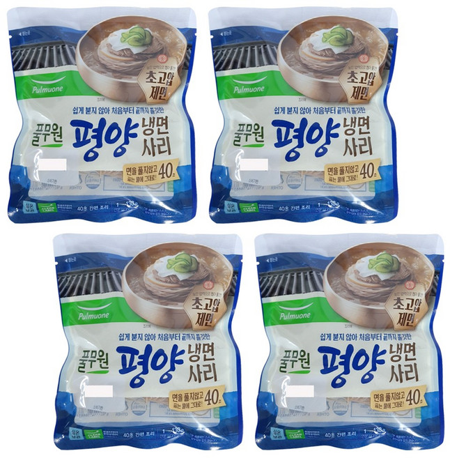 풀무원 평양냉면 사리, 4개, 130g