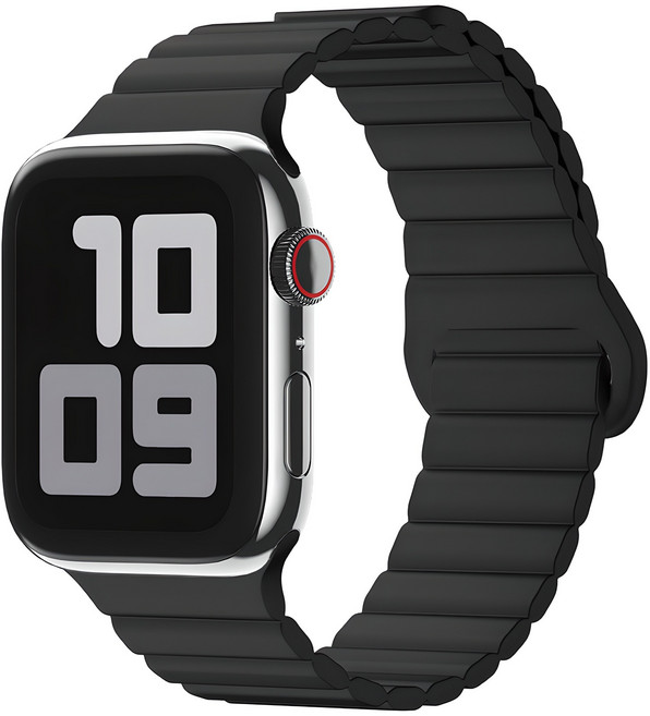 SKY 팔레트 스마트워치 마그네틱 실리콘 스트랩, 저스트 블랙, 1개