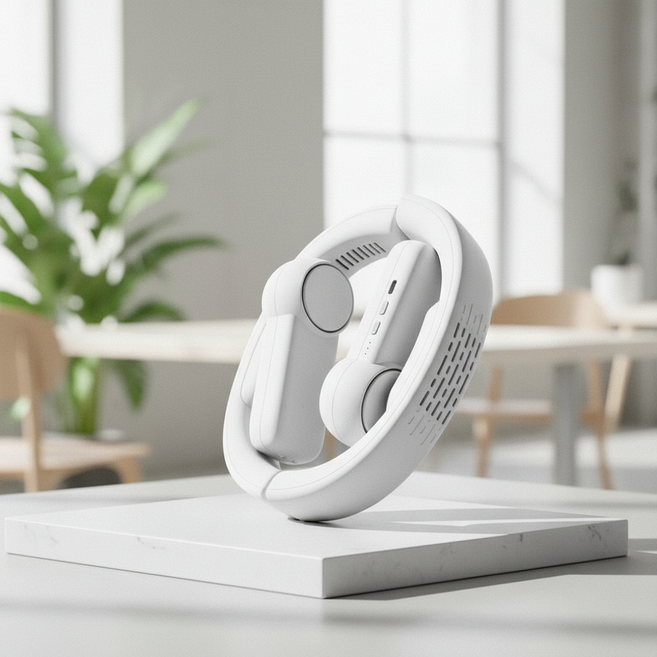 급속냉동 선풍기 휴대용 쿨링 목걸이 냉각패드 쿨러, CT105목선풍기 블랙, 상세페이지 참조, CT105목선풍기 블랙