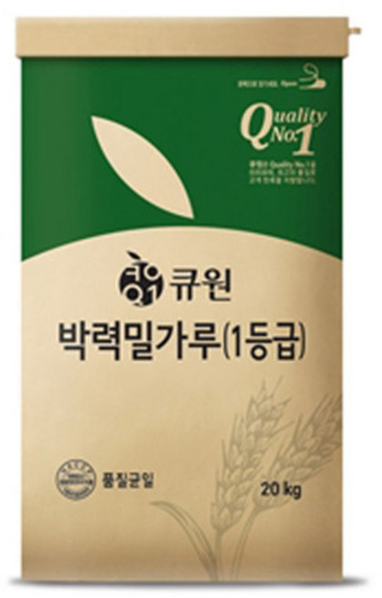 큐원 박력 밀가루, 20kg, 1개