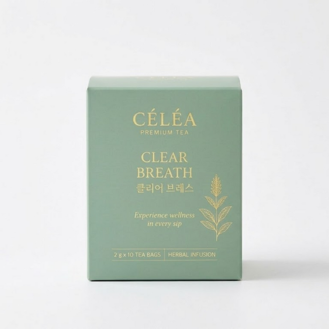 셀레아티 클리어 브레스 환절기 허브티 10입 티백 물대용 꽃차 잎차, 1박스, 10개입, 2g