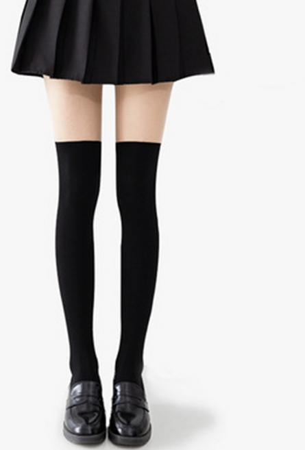 레드에셋 여성 골프 자외선차단 투톤 팬티 스타킹 니삭스